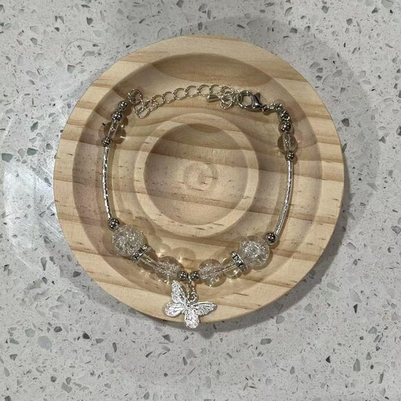 Elegant Silver Butterfly Charm Bracelet - Picture 3 of 3